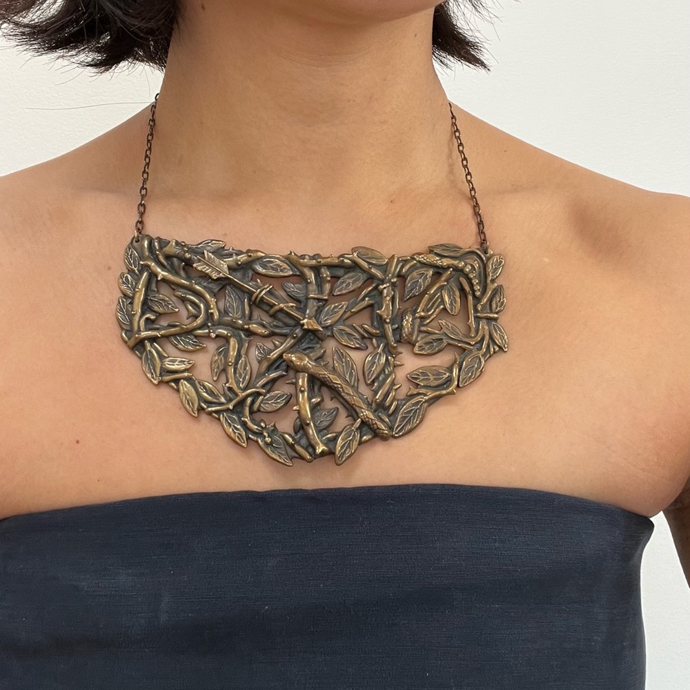Pamela Love bronze statement necklace